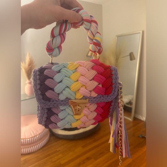 Vici Handbags - Vici woven rainbow purse.